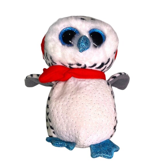 TY BEANIE BOOS NESTER The Christmas Owl 6” Plush Stuffed Animal - Picture 8 of 11